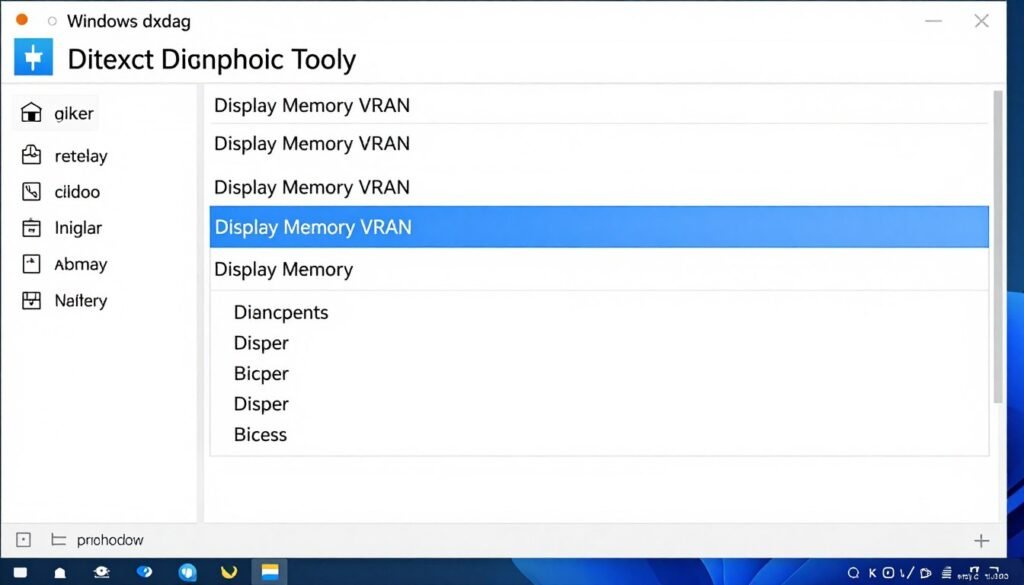 Windows DirectX Diagnostic Tool showing VRAM information