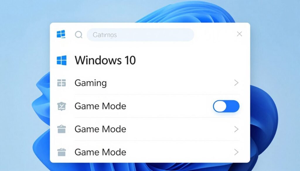 Windows Game Mode settings showing toggle to disable