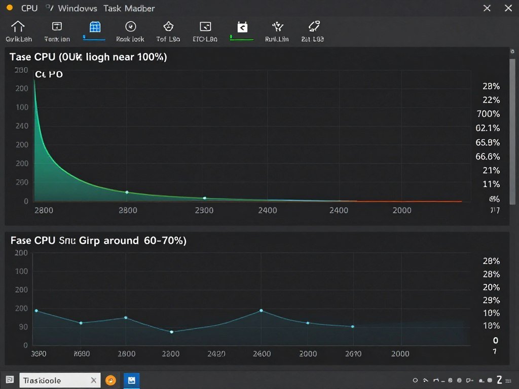 Windows Task Manager Performance tab showing CPU and GPU usage Windows Task Manager Performance tab showing CPU and GPU usage
