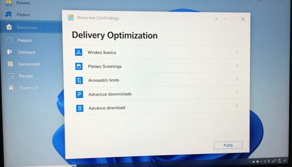 Windows Update delivery optimization settings