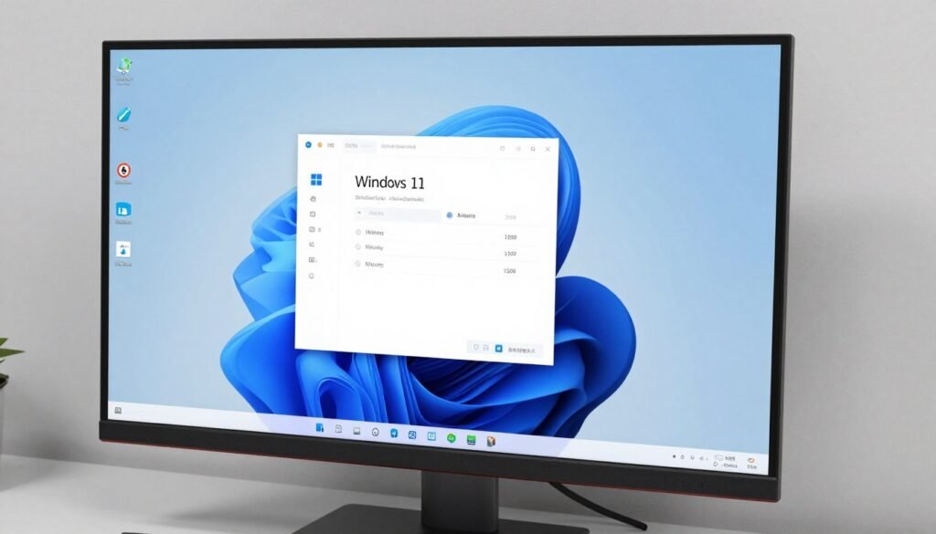 Windows installation screen on new PC build