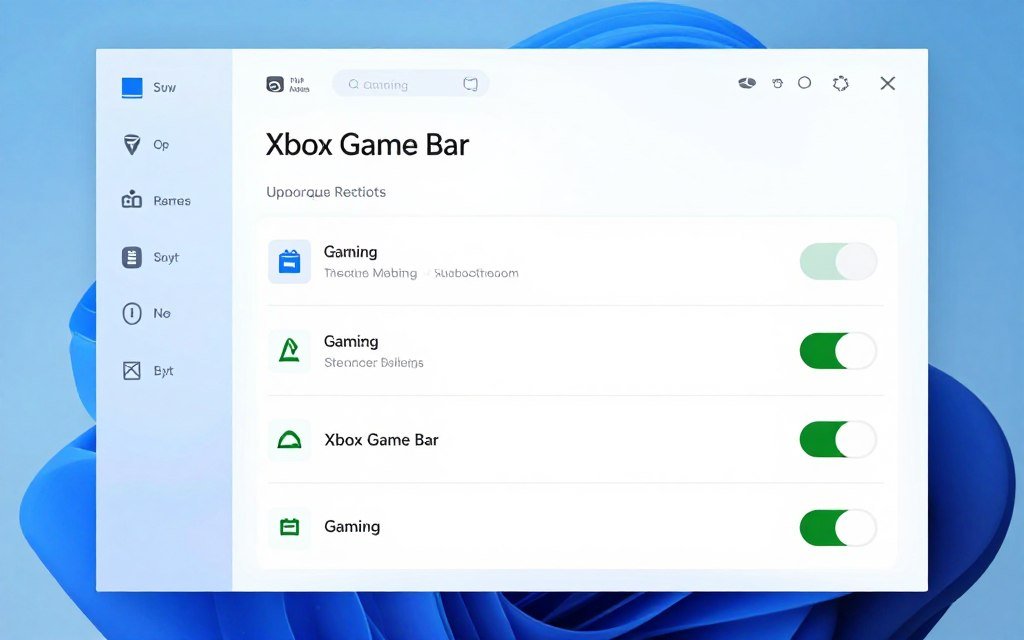 Xbox Game Bar overlay settings in Windows