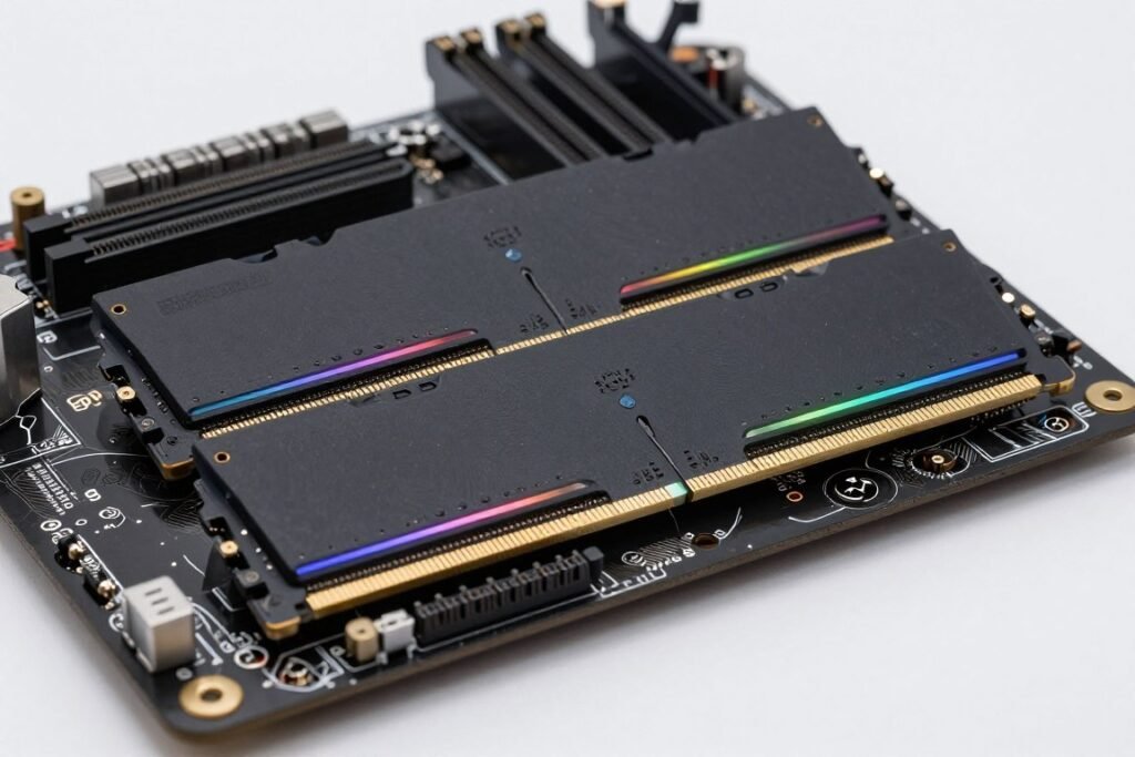 32GB DDR5 RAM modules installed in motherboard