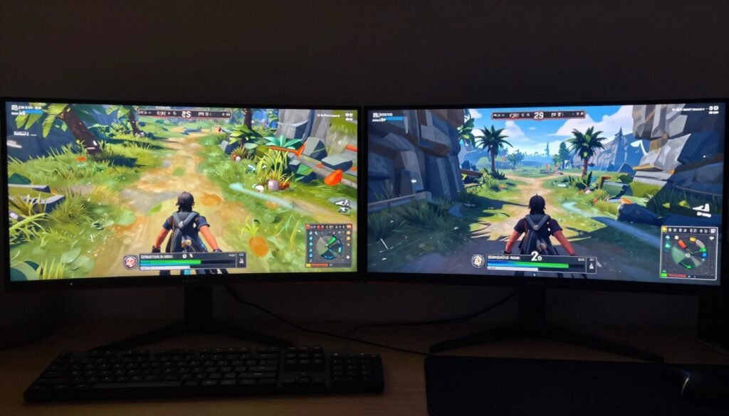 AAA game performance comparison on ultrawide display