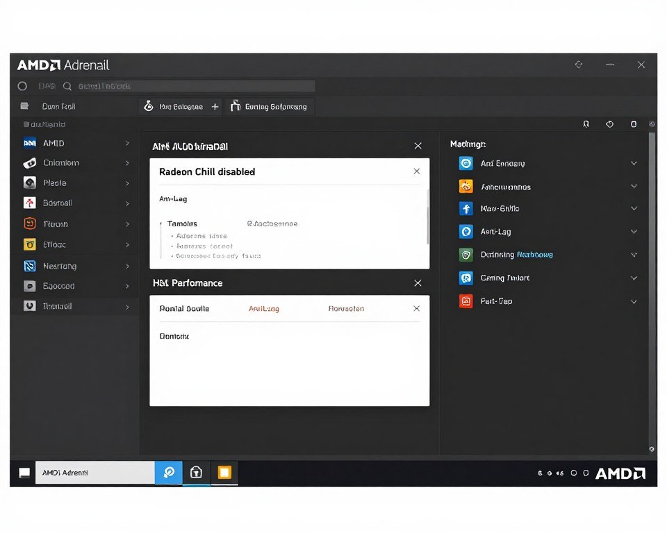 AMD Adrenalin software showing optimal gaming settings