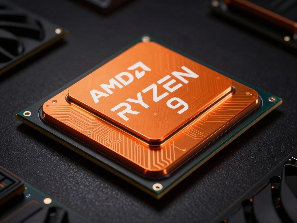 AMD Ryzen X3D processor with visible 3D V-Cache technology