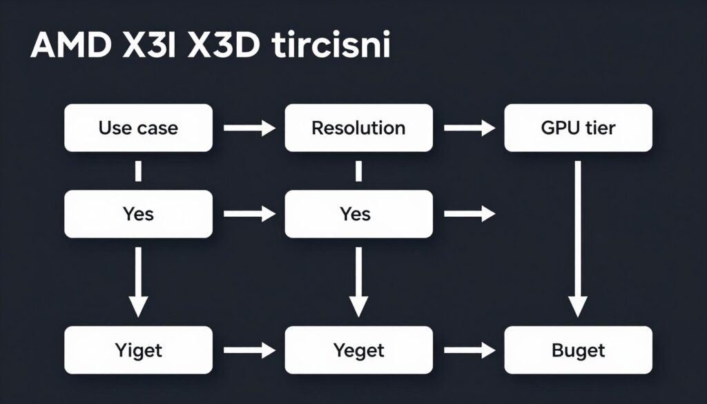 AMD X3D processor recommendation decision flowchart
