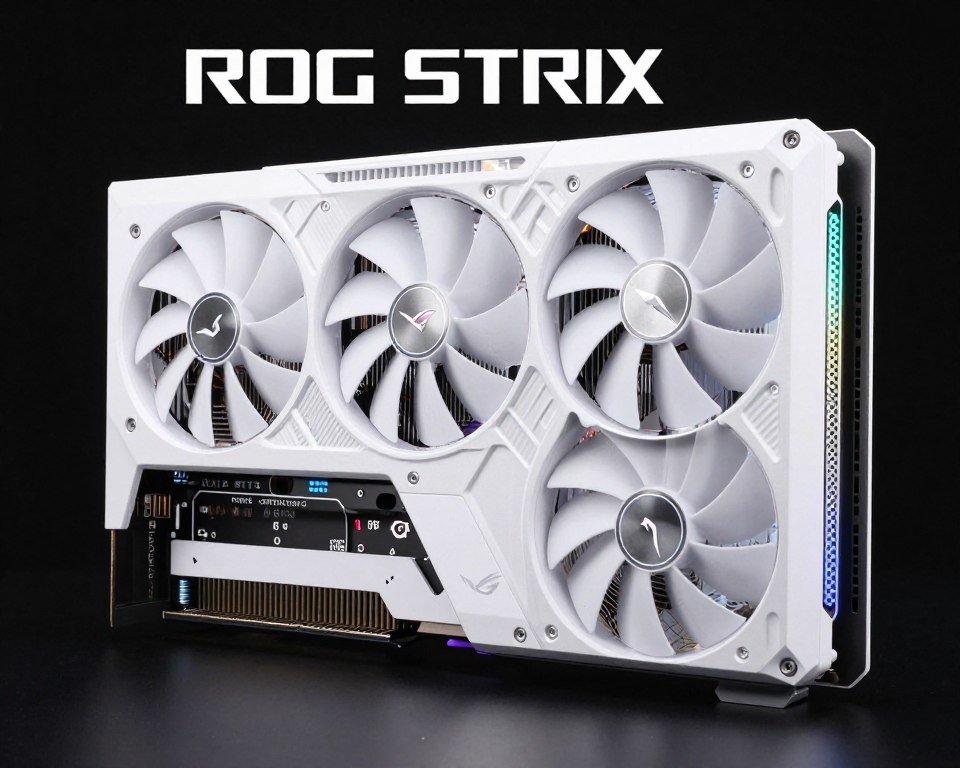 ASUS ROG Strix White Edition RTX 5080 detailed view
