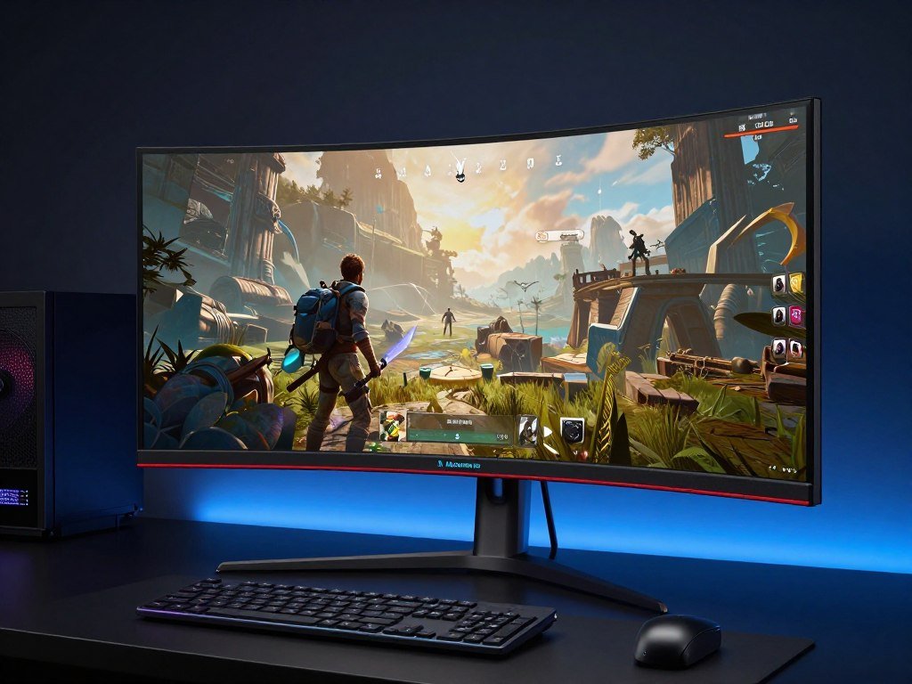 Alienware ultrawide OLED monitor showing immersive gaming experience