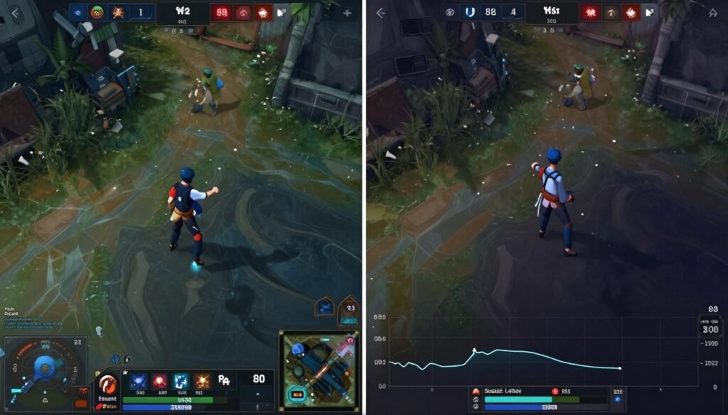 Before and after shader cache optimization showing smooth gameplay