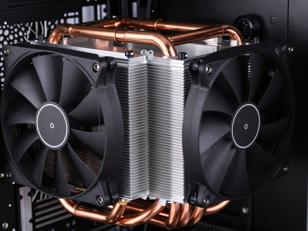 CPU Cooler Choice air cooling tower design with heat pipes and dual fans
