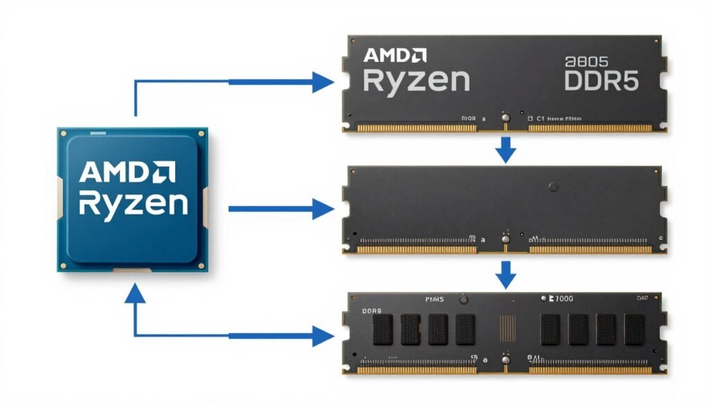 CPU and RAM working together system diagram