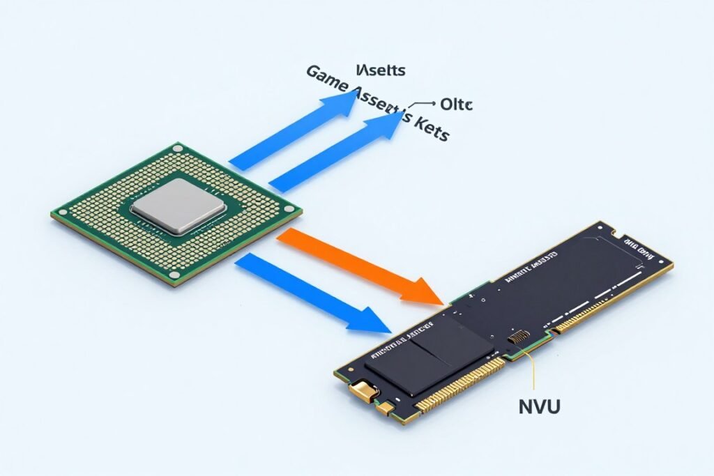 CPU and SSD working together for open world gaming asset streaming CPU and SSD working together for open world gaming asset streaming