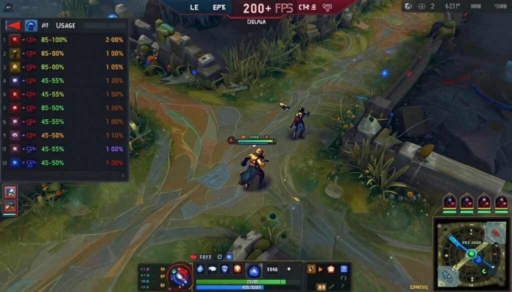 CPU usage in competitive esports games at 1080p