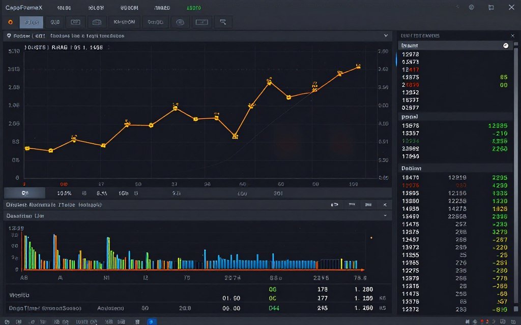 CapFrameX analysis interface showing detailed statistics