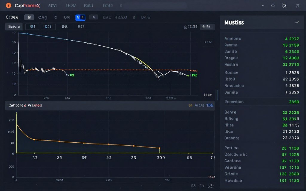 CapFrameX showing detailed frame time analysis after optimization