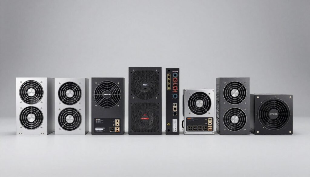 Collection of recommended ATX 3.1 PSU models arranged for comparison