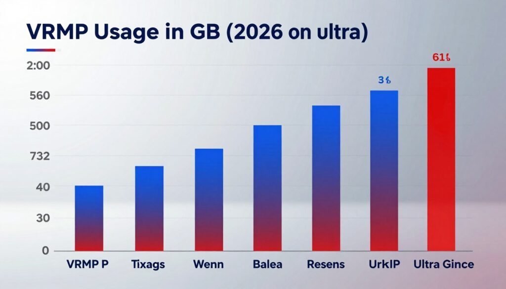 Comparison chart showing VRAM usage across different game titles in 2026