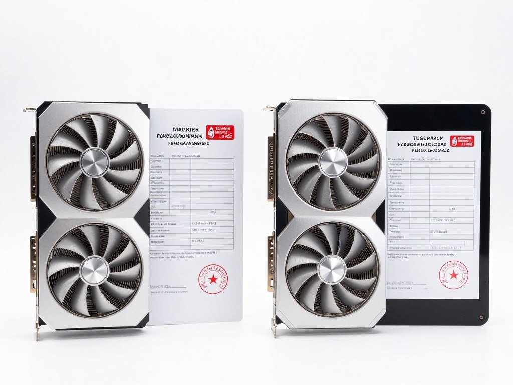 Comparison of new versus refurbished PC components with certification labels