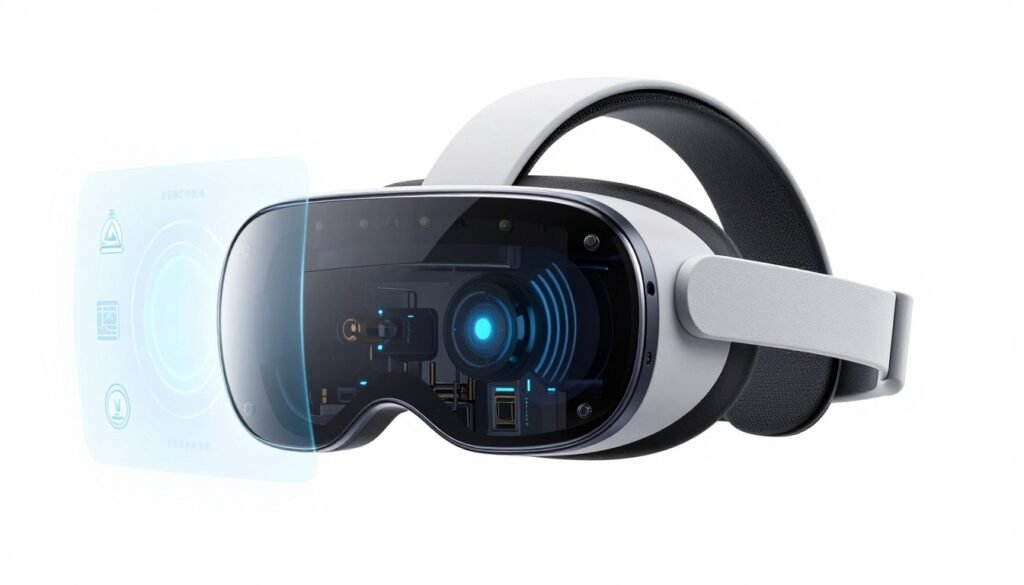 Concept rendering of next-generation wireless VR headset with advanced features Concept rendering of next-generation wireless VR headset with advanced features