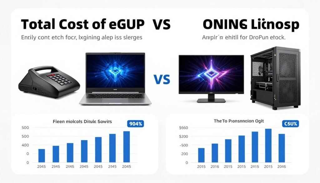 Cost comparison chart showing eGPU setup versus alternative solutions