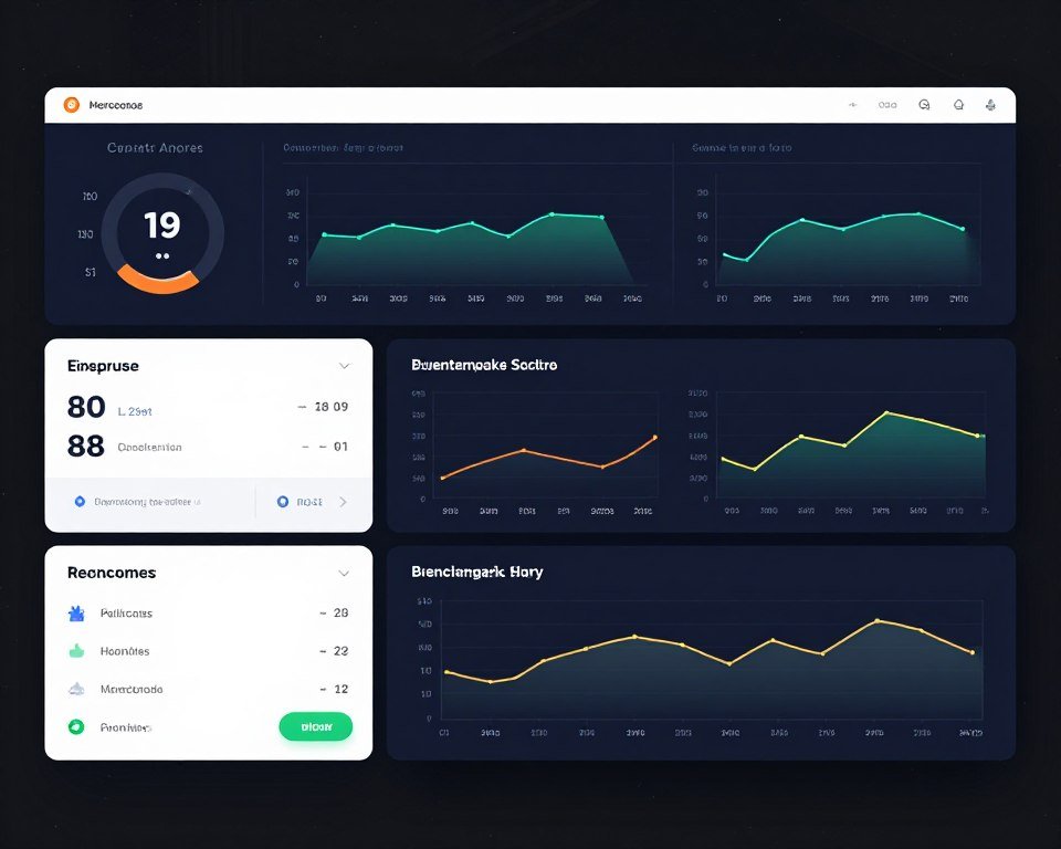 Dashboard showing tracked performance metrics, component health scores, and replacement recommendations Dashboard showing tracked performance metrics, component health scores, and replacement recommendations