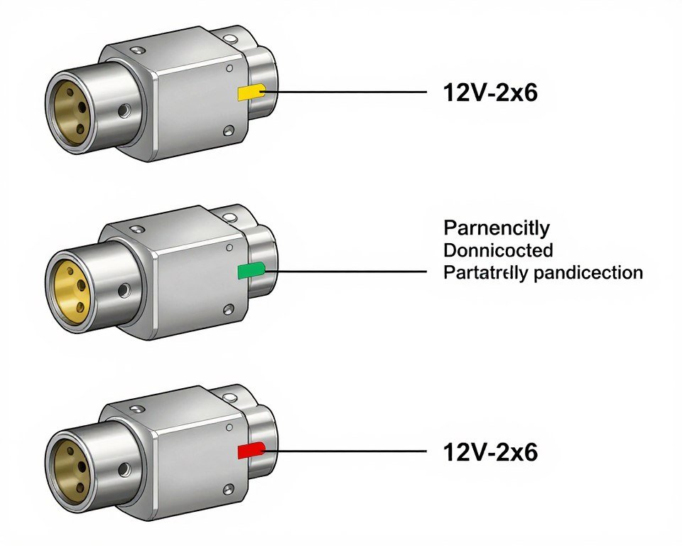 Diagram showing proper vs improper 12V-2x6 connector insertion and sense pin activation
