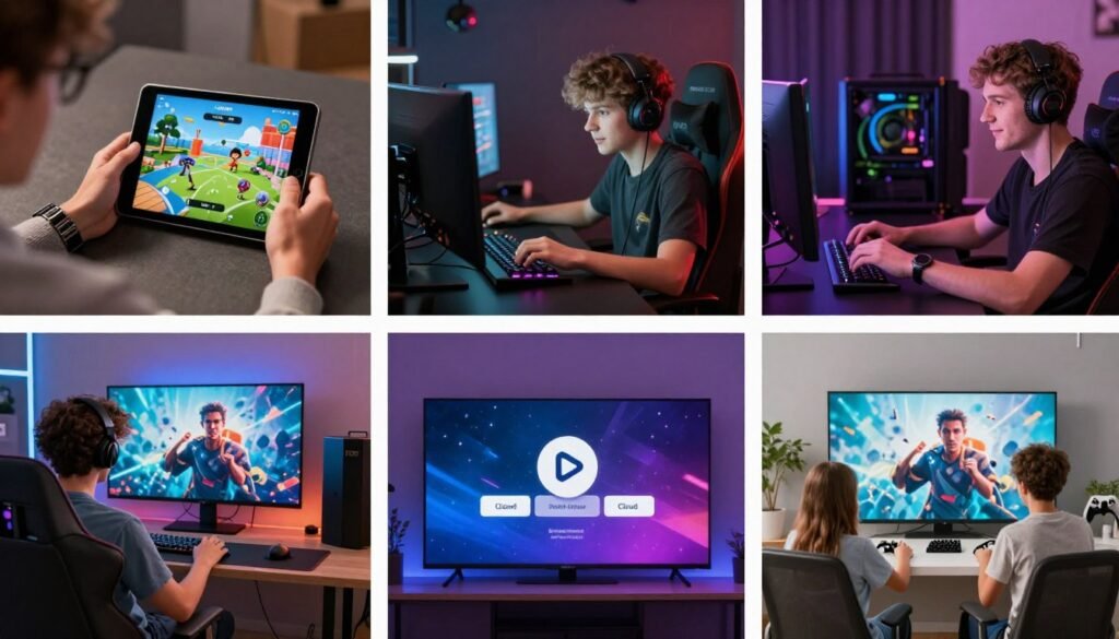 Different gaming scenarios showing ideal platform choices