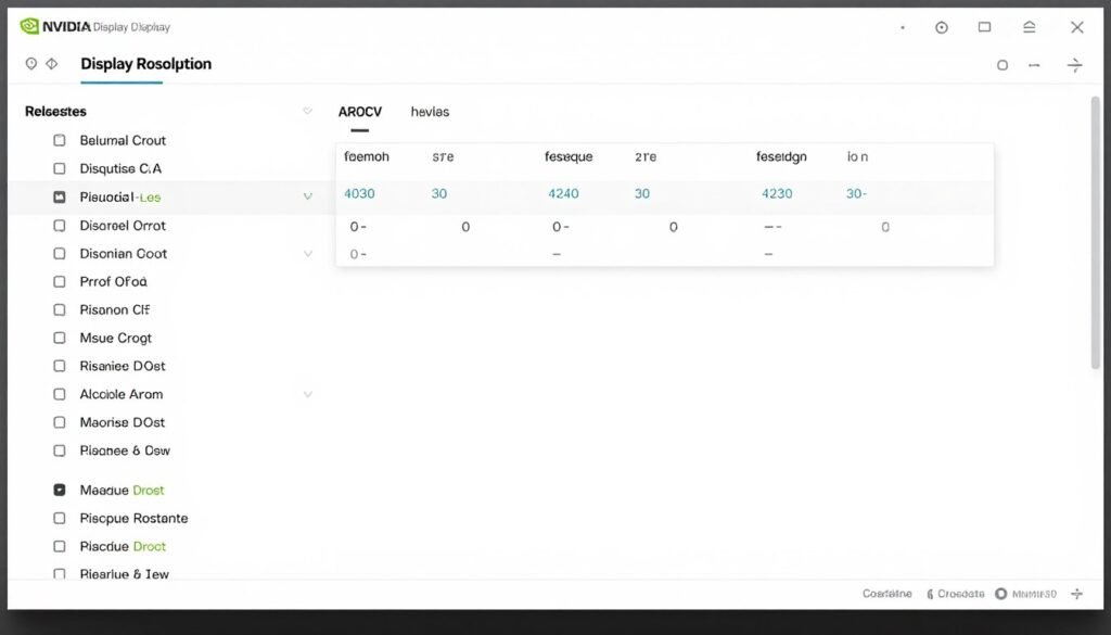 Display resolution settings in Nvidia control panel