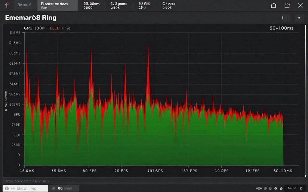Elden Ring frame time graph showing stuttering spikes