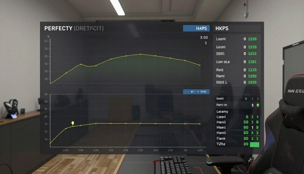 Esports game showing optimized frame time consistency