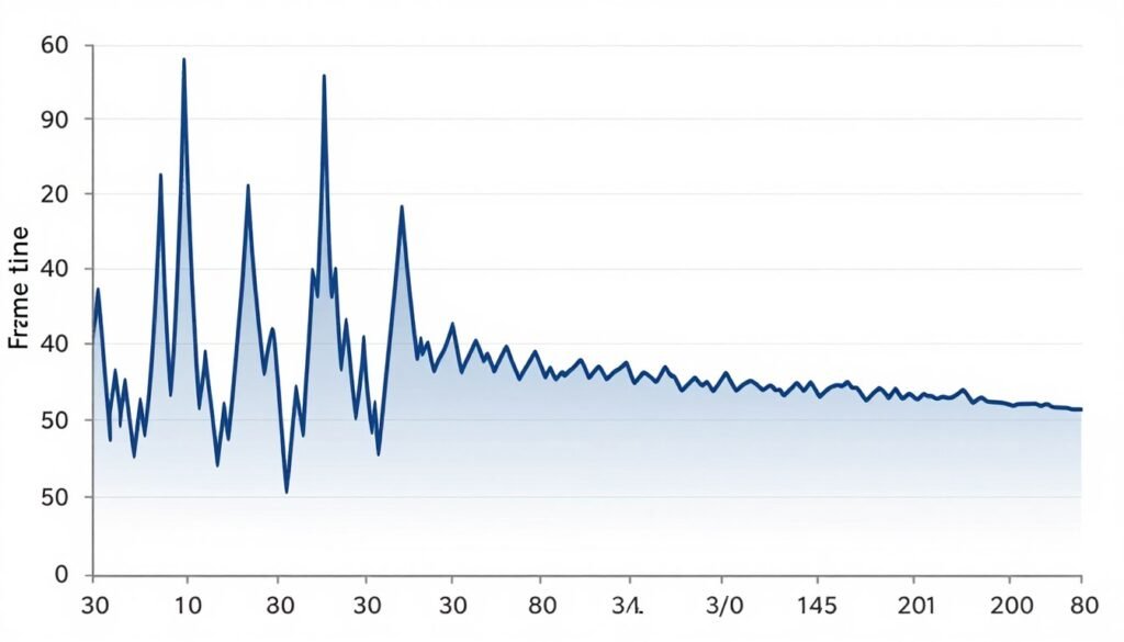 Frame time graph comparing Boost enabled versus disabled showing transition spikes