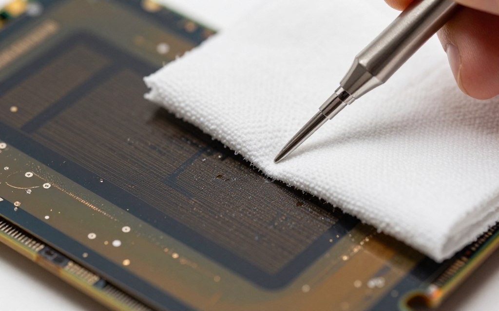 GPU die cleaning isopropyl alcohol thermal paste removal procedure
