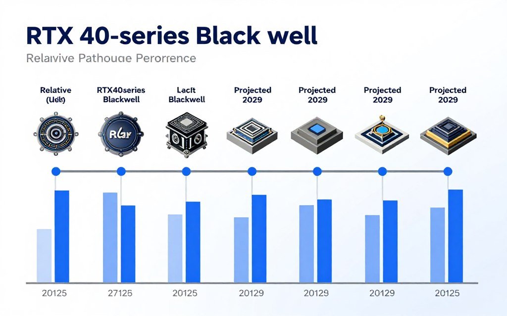 GPU technology roadmap showing path tracing performance improvements from 2024 to 2029