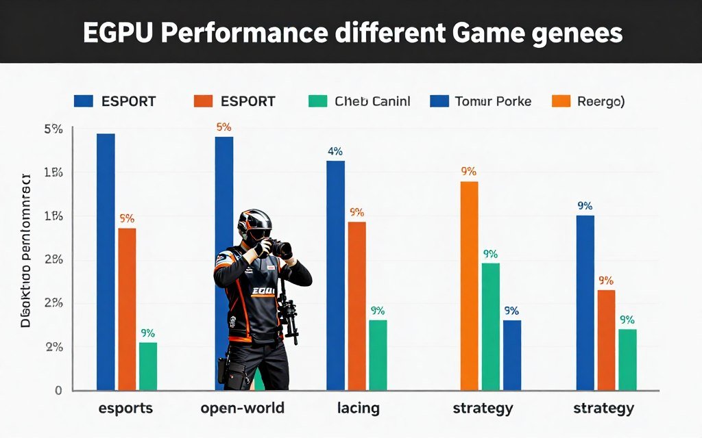 Game genre performance comparison showing best and worst eGPU performance categories