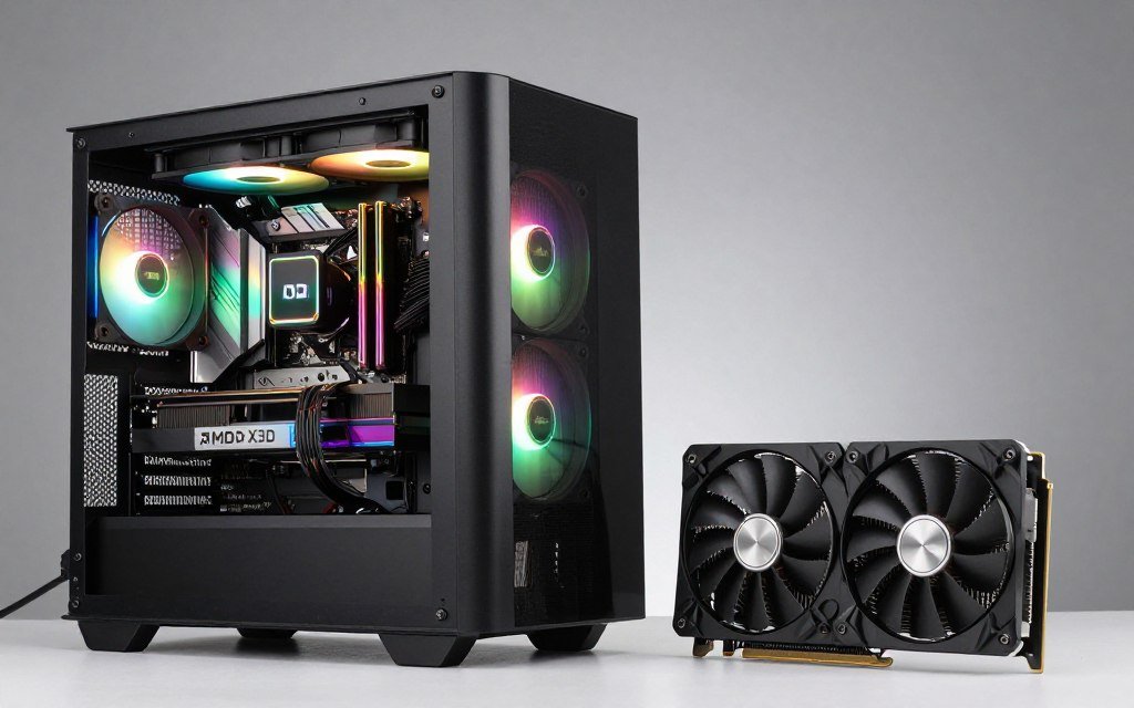 Gaming PC with mismatched high-end CPU and low-end GPU showing bottleneck