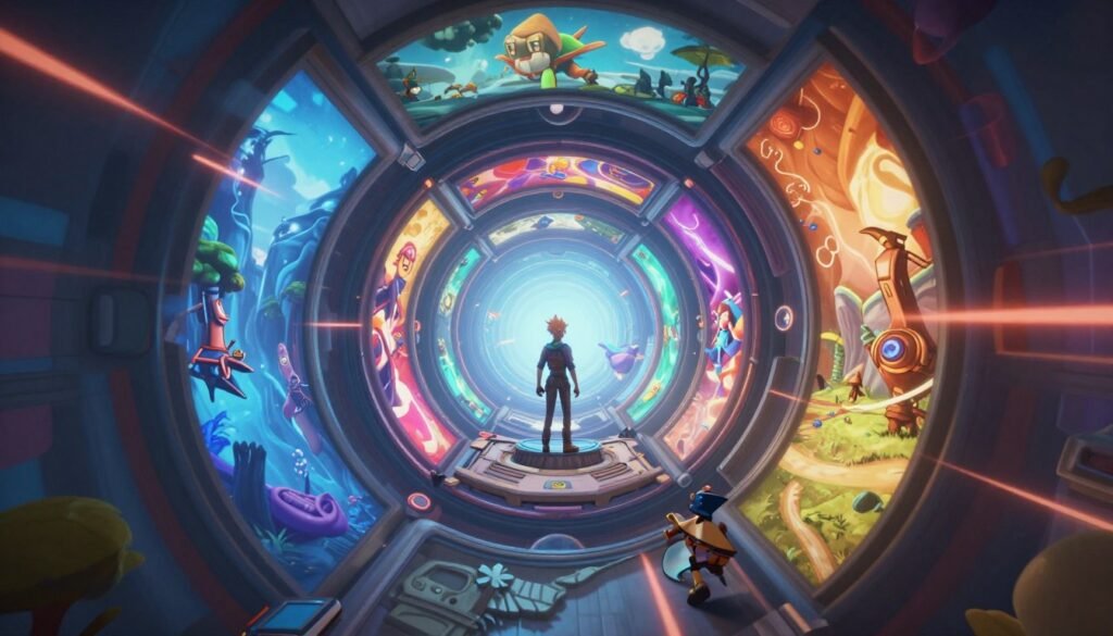 Gaming screenshot showing DirectStorage technology in action with fast asset loading