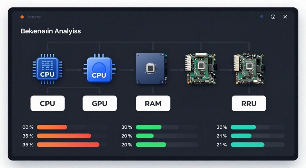 Hardware bottleneck analysis showing component compatibility