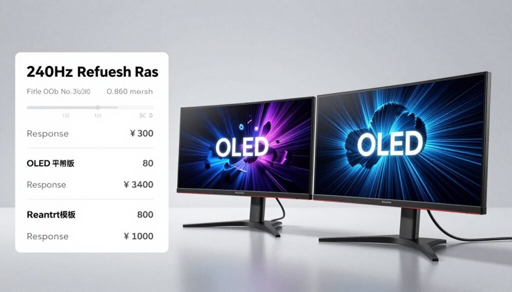 High refresh rate gaming monitor specifications comparison
