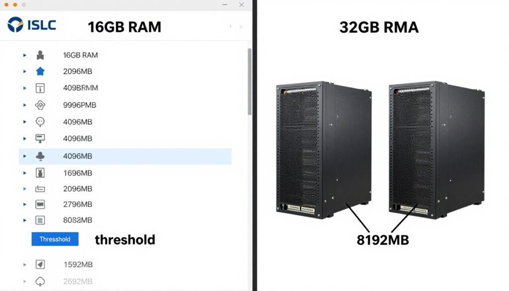 ISLC Guide showing optimal settings configuration for 16GB and 32GB systems