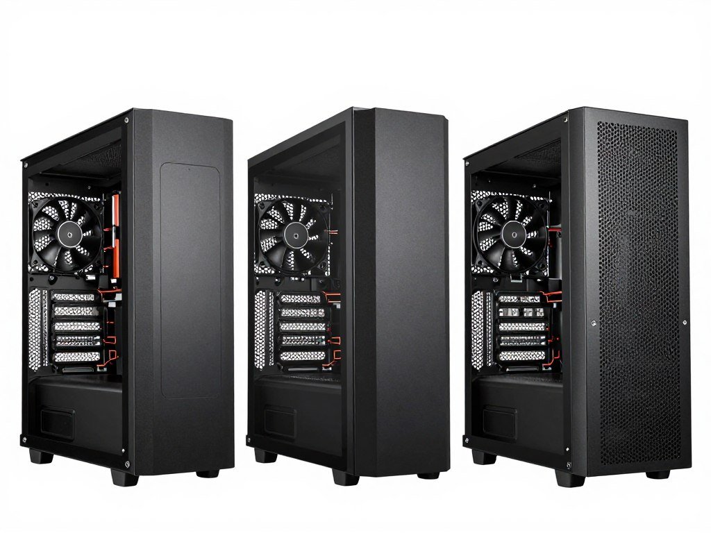 ITX case comparison showing airflow design and cooling support