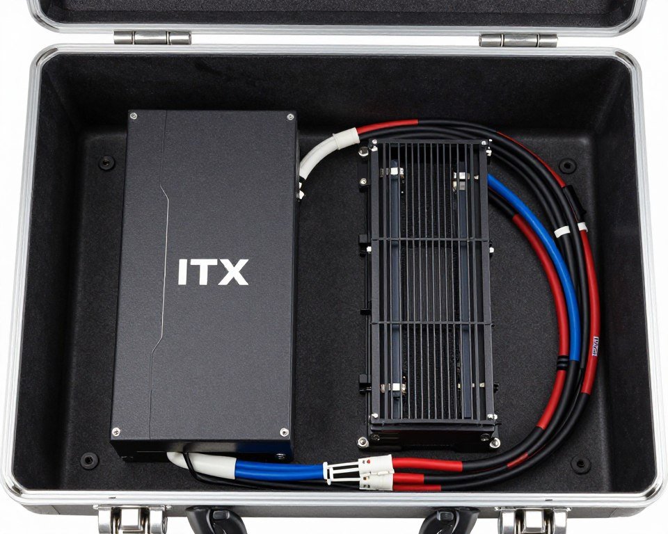 ITX power supply and cable management in compact case