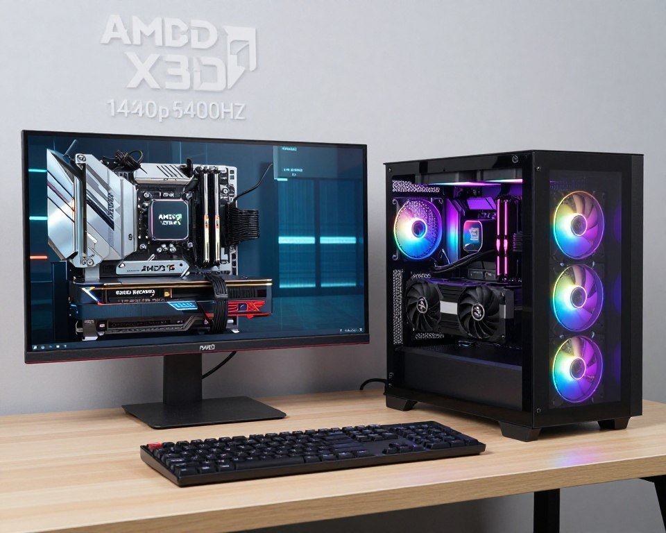 Ideal gaming setup showing balanced system with X3D processor and high-end GPU