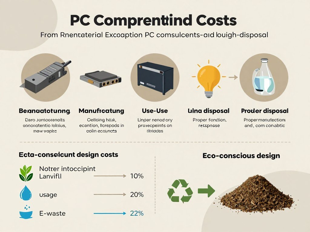 Infographic showing the environmental impact of PC hardware production and e-waste disposal Infographic showing the environmental impact of PC hardware production and e-waste disposal
