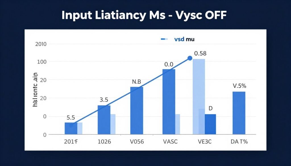 Input latency comparison VSync on vs off