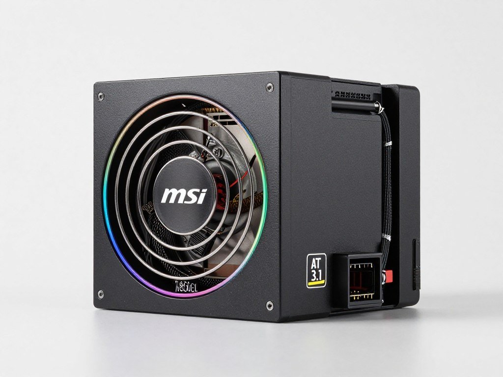 MSI MAG A850GL ATX 3.1 power supply unit showing fully modular design