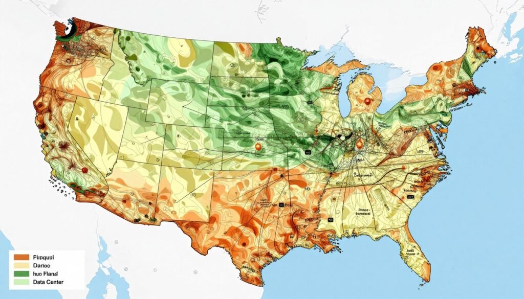 Map visualization of US internet infrastructure coverage and quality