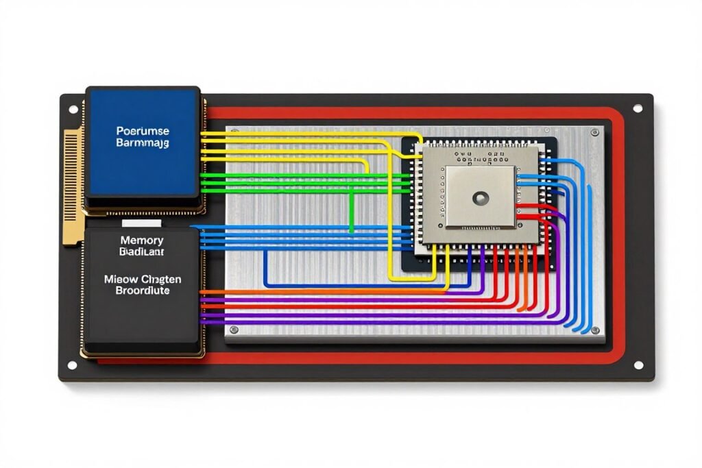 Memory bandwidth diagram showing data flow in chiplet GPU architecture