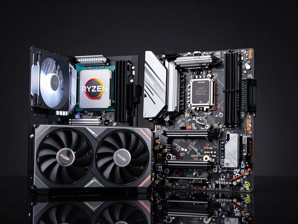 Modern PC hardware components requiring cooling performance solutions