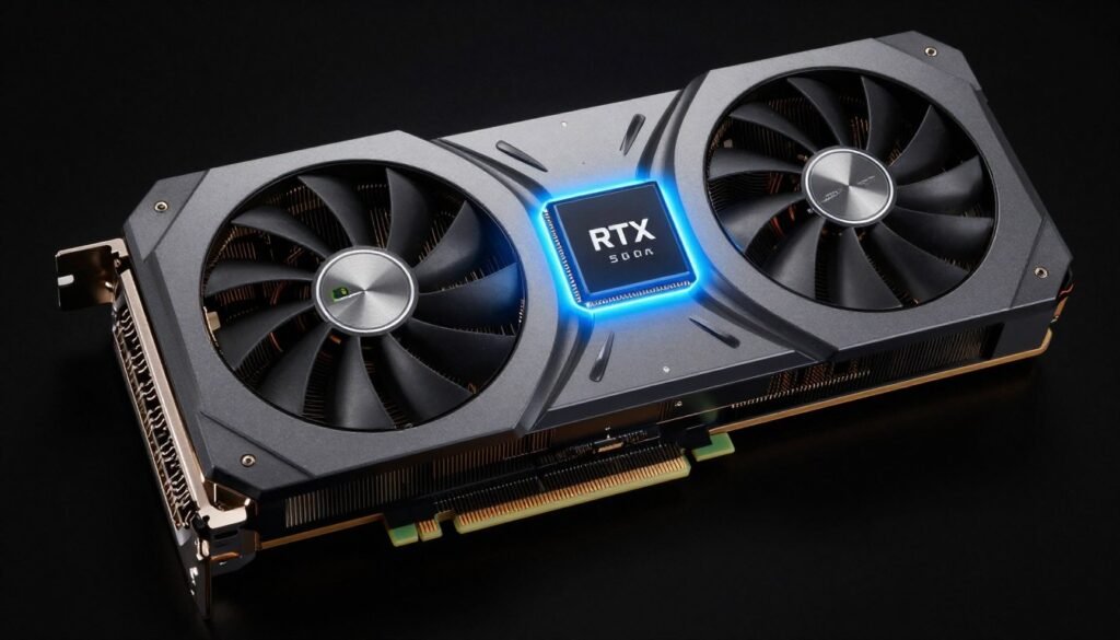 Modern gaming GPU with VR encoding chip highlighted Modern gaming GPU with VR encoding chip highlighted
